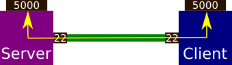 Tunneling port 5000 through an SSH connection